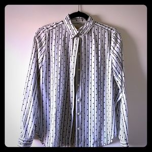 Loft striped dot blouse